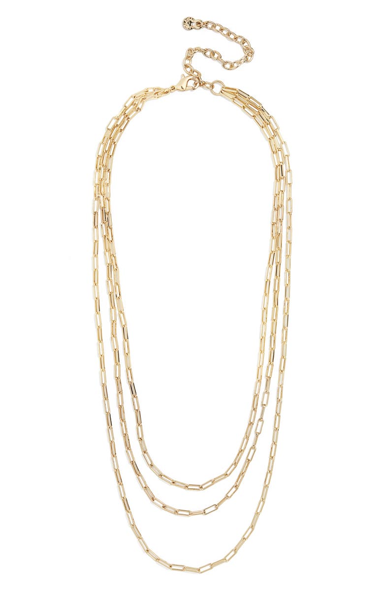 BaubleBar Hera Layered Chain Link Necklace, Main, color, 