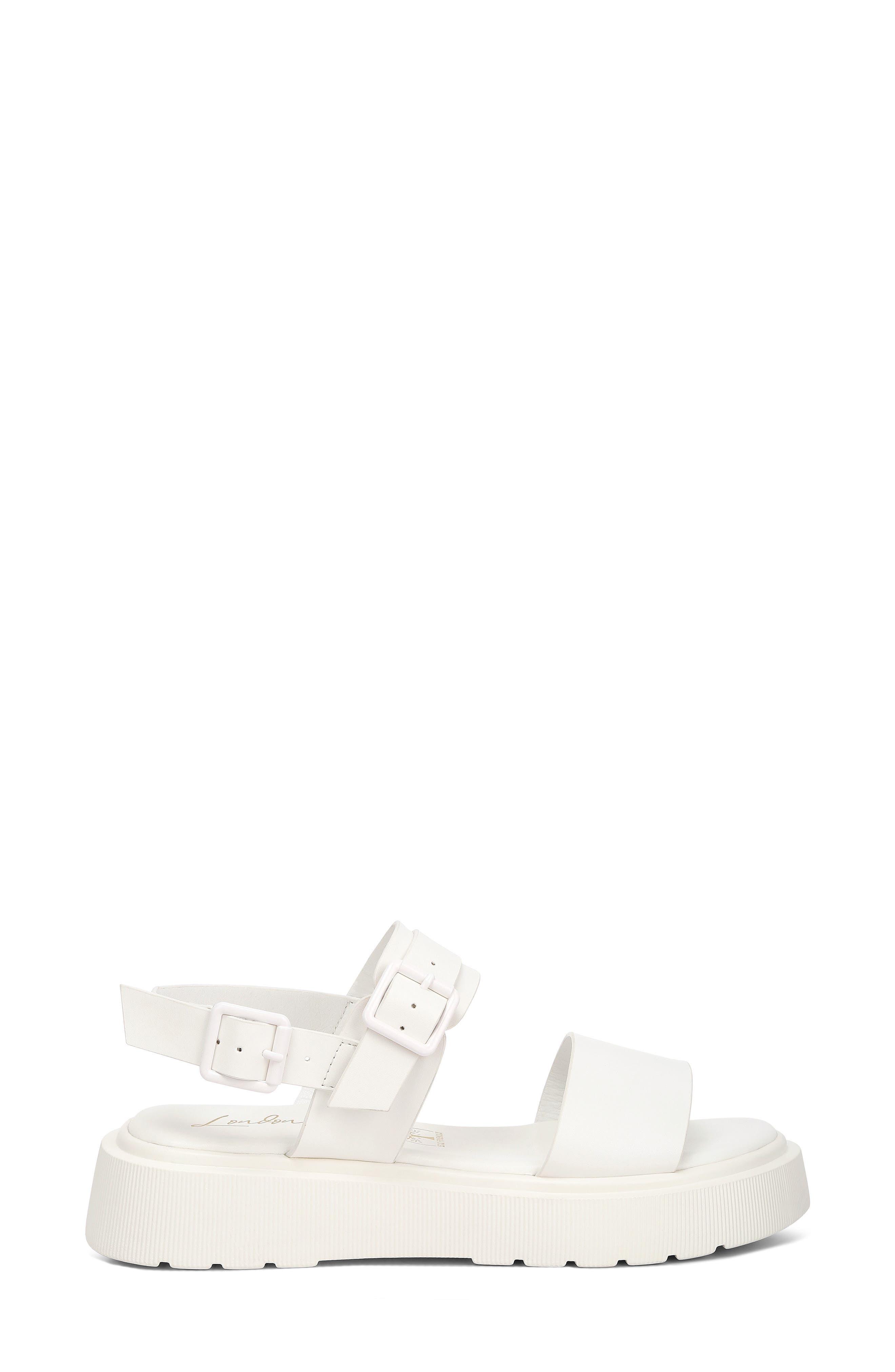 Gladen Faux Leather Platform Sandal, Alternate, color, WHITE