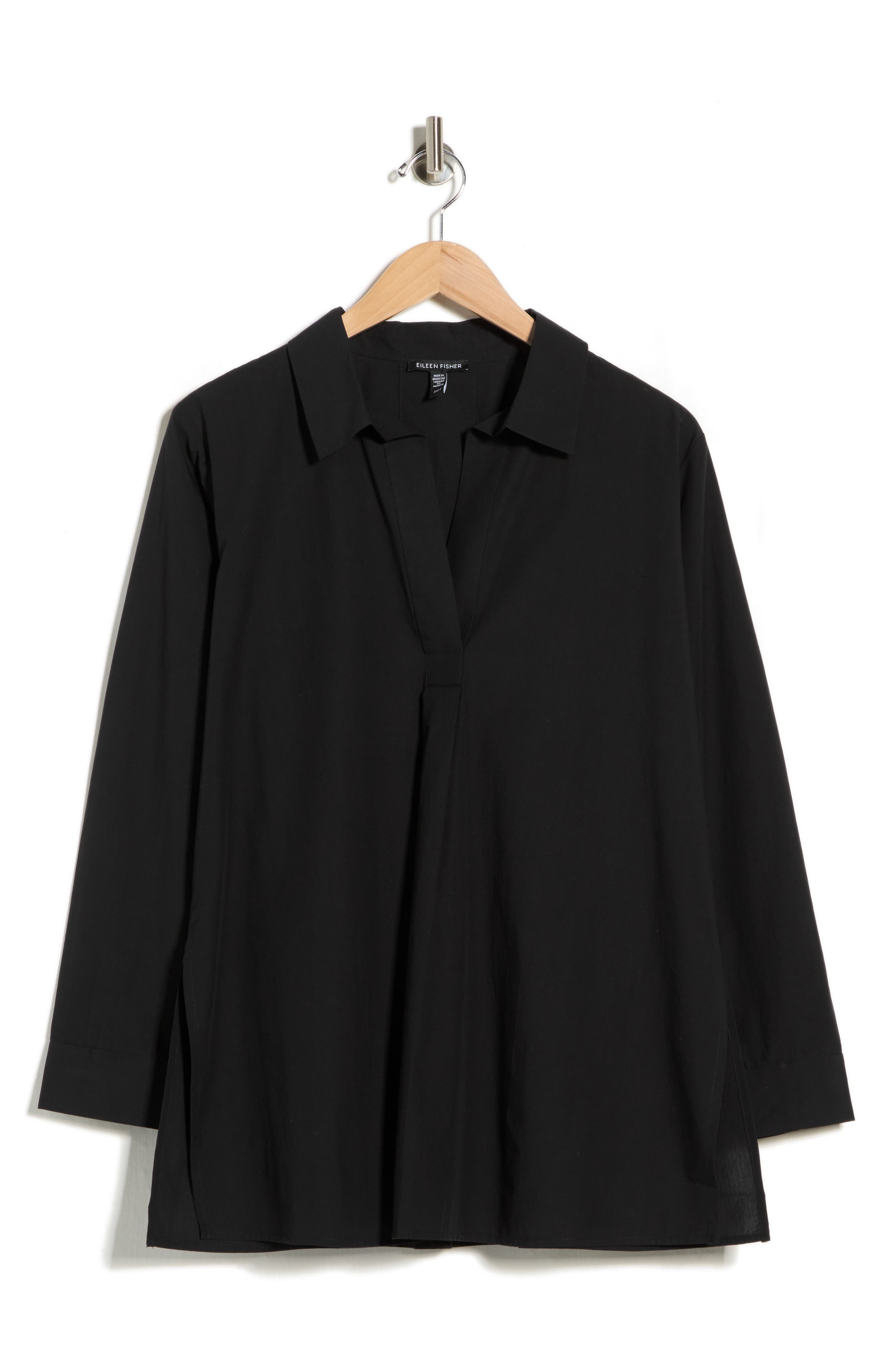 Eileen Fisher Long Sleeve Organic Cotton Tunic Shirt