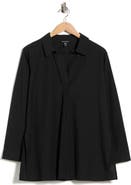 Eileen Fisher Long Sleeve Organic Cotton Tunic Shirt