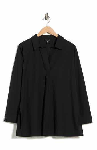 Eileen Fisher Long Sleeve Organic Cotton Tunic Shirt