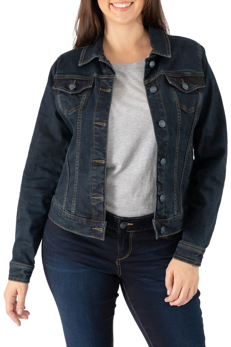Denim Trucker Jacket, Main, color, STEPH
