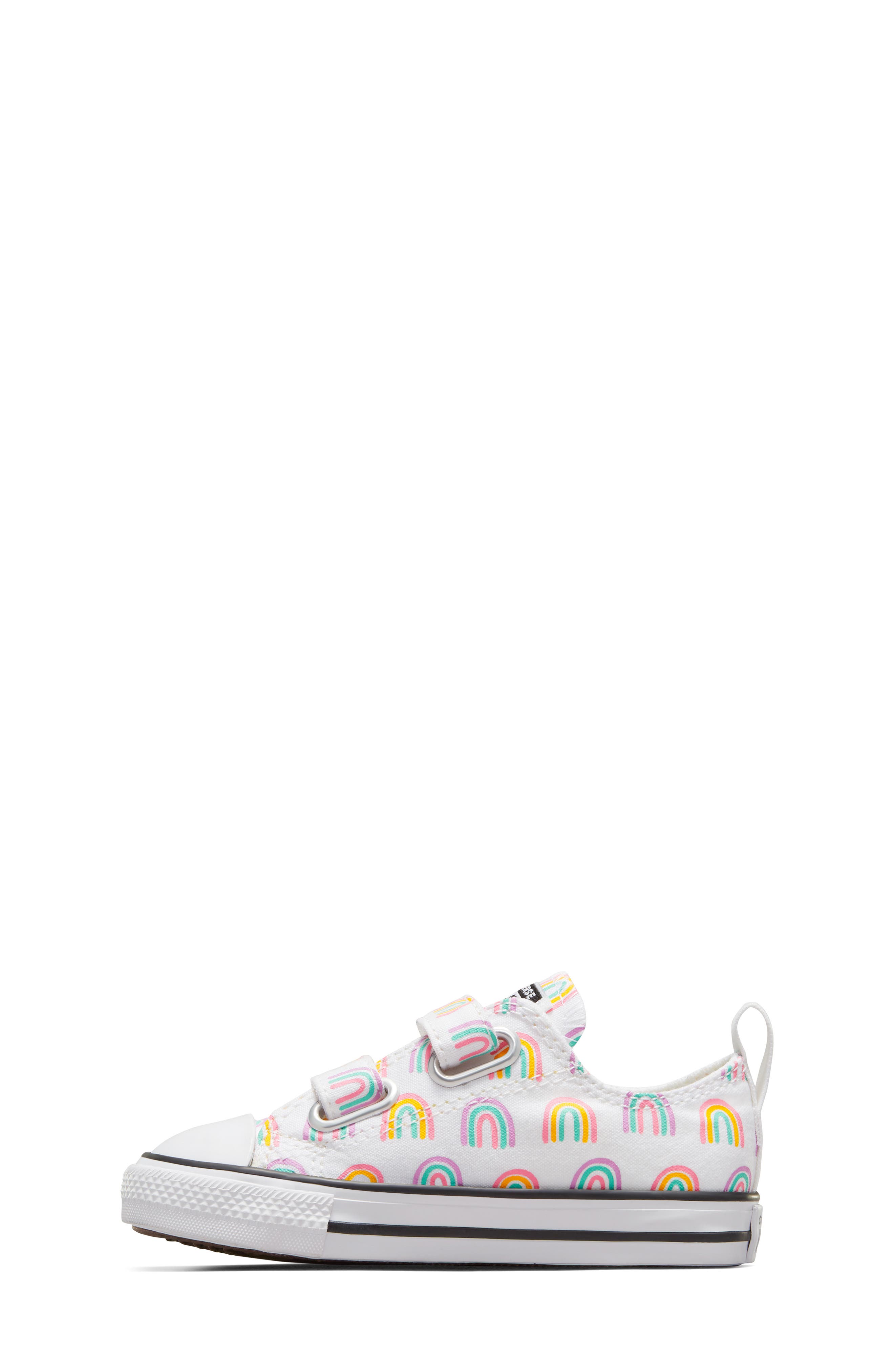 Chuck Taylor® All Star® 2V Rainbow Print Sneaker, Alternate, color, WHITE/ GRAPE FIZZ/ AMARILLO