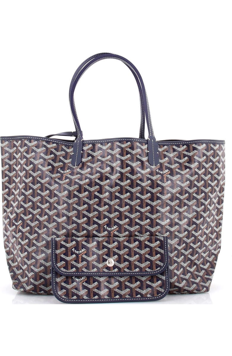 Pre-Owned Goyard Saint Louis Tote Coated Canvas PM, Alternate, color, Blue