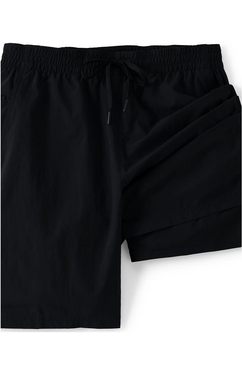 Lands' End 9" Volley Hydroliner Swim Trunks, Alternate, color, Black