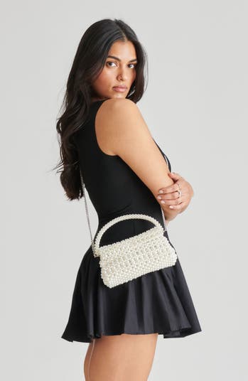 Elloise Faux Pearl Convertible Crossbody Bag