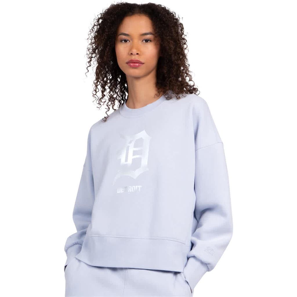 Starter Light Blue Detroit Tigers Pastels Boxy Fleece Sweatshirt