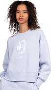 STARTER Women's Starter Light Blue Detroit Tigers Pastels Boxy Fleece Sweatshirt