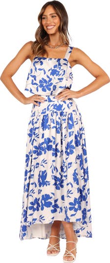Lulu Floral Print Two-Piece High-Low Dress