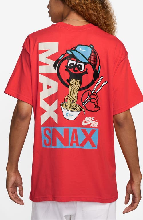 Nike Sportswear Max90 Cotton Graphic T-shirt In Red