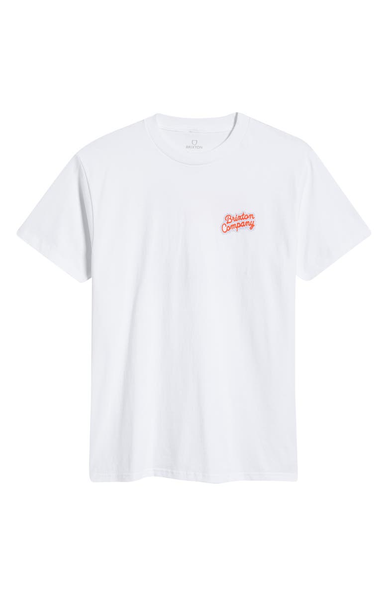 Brixton Stay While Cotton Graphic T-Shirt, Alternate, color, White