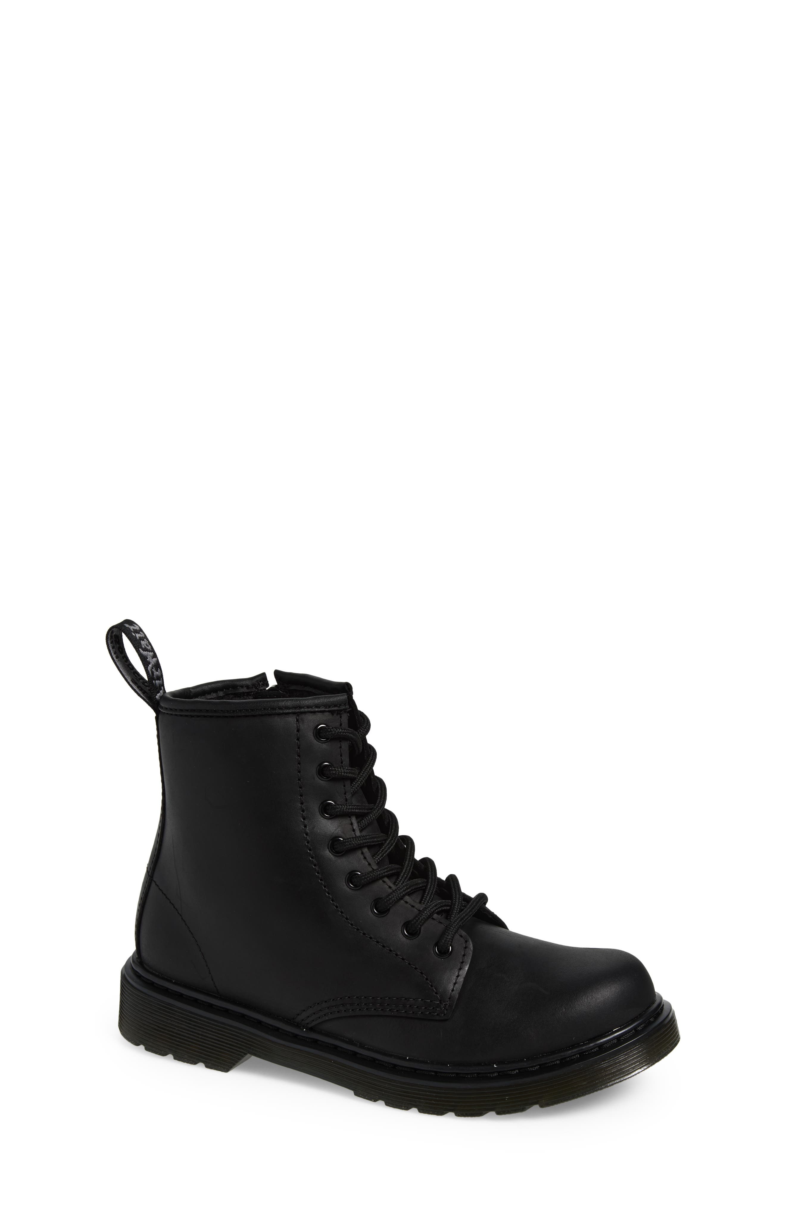 Kids' 1460 Serena Junior Combat Boot, Main, color, BLACK