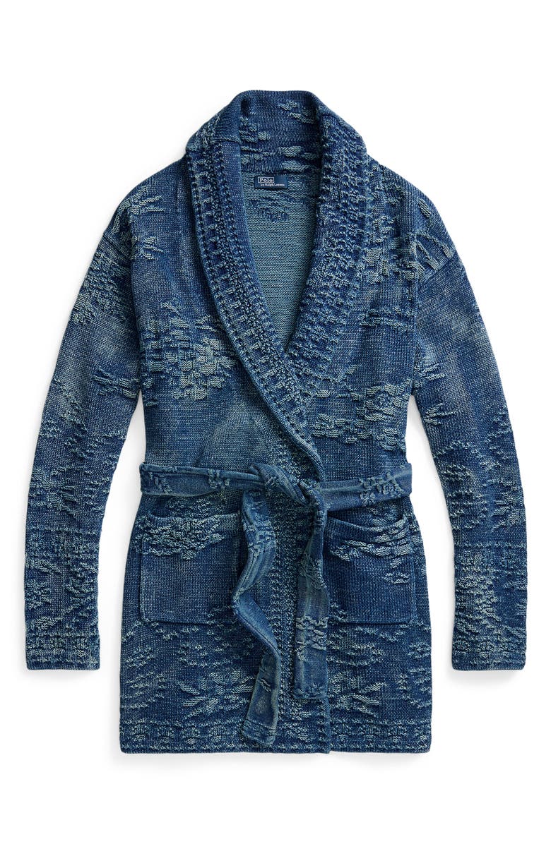 Polo Ralph Lauren Floral Shawl Collar Cotton Cardigan, Alternate, color,