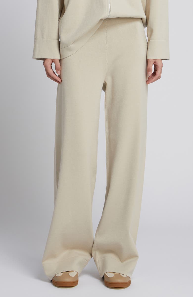 MM by Max Mara Rum Wide Leg Pants, Main, color, Ivory