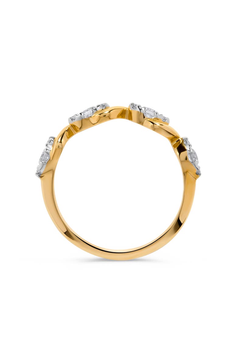 H.J. Namdar 14K Gold Diamond Twist Stackable Ring, Alternate, color, Yellow Gold
