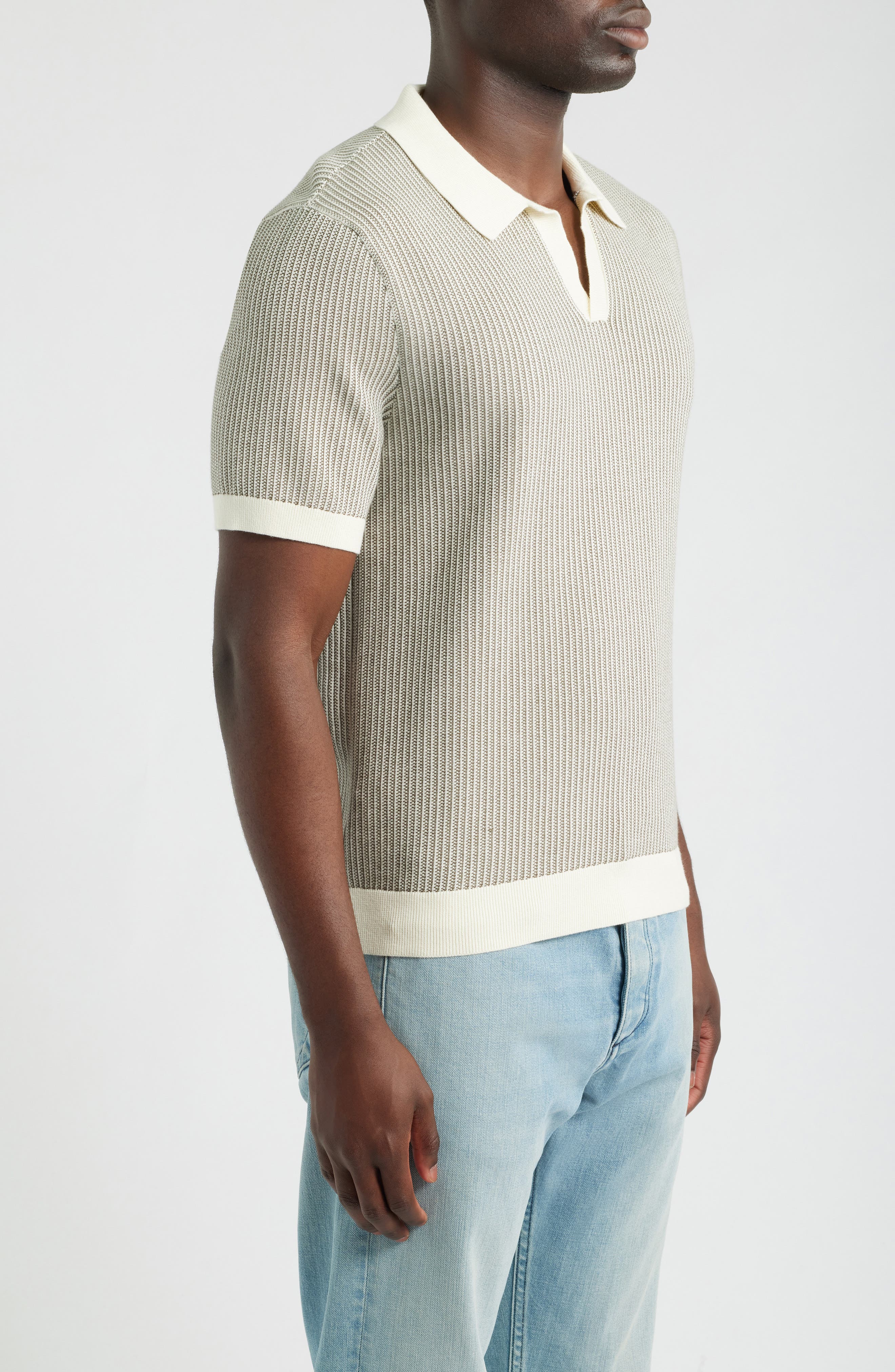 Madewell Johnny Collar Tuck Stitch Polo — фото 4
