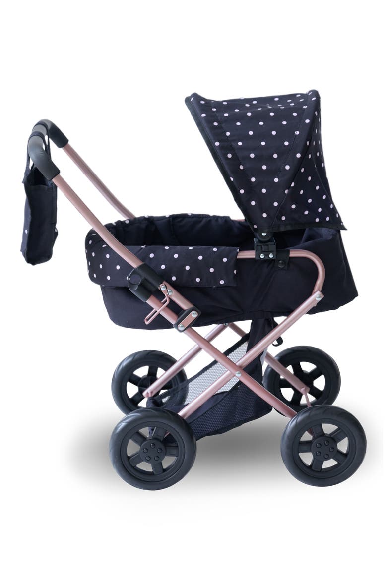 Olivia's Little World Polka Dot Convertible Baby Doll Stroller, Alternate, color, BLACK