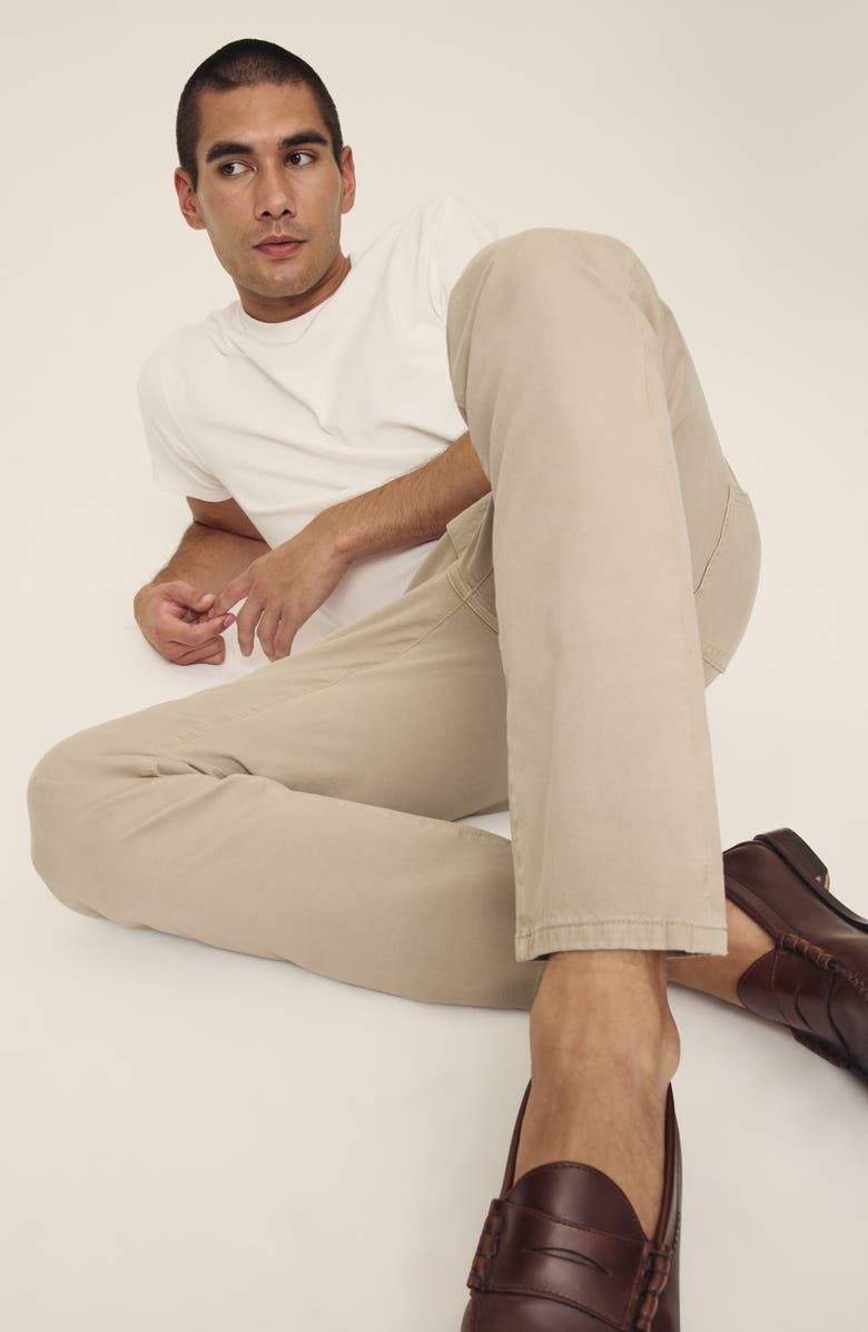 WARP+WEFT ORD Straight Leg Twill Pants, Alternate, color, Pale Khaki