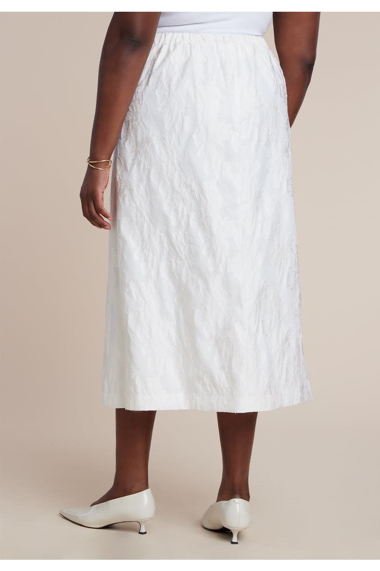 Floral Jacquard A Line Skirt, Alternate, color, COCONUT MILK
