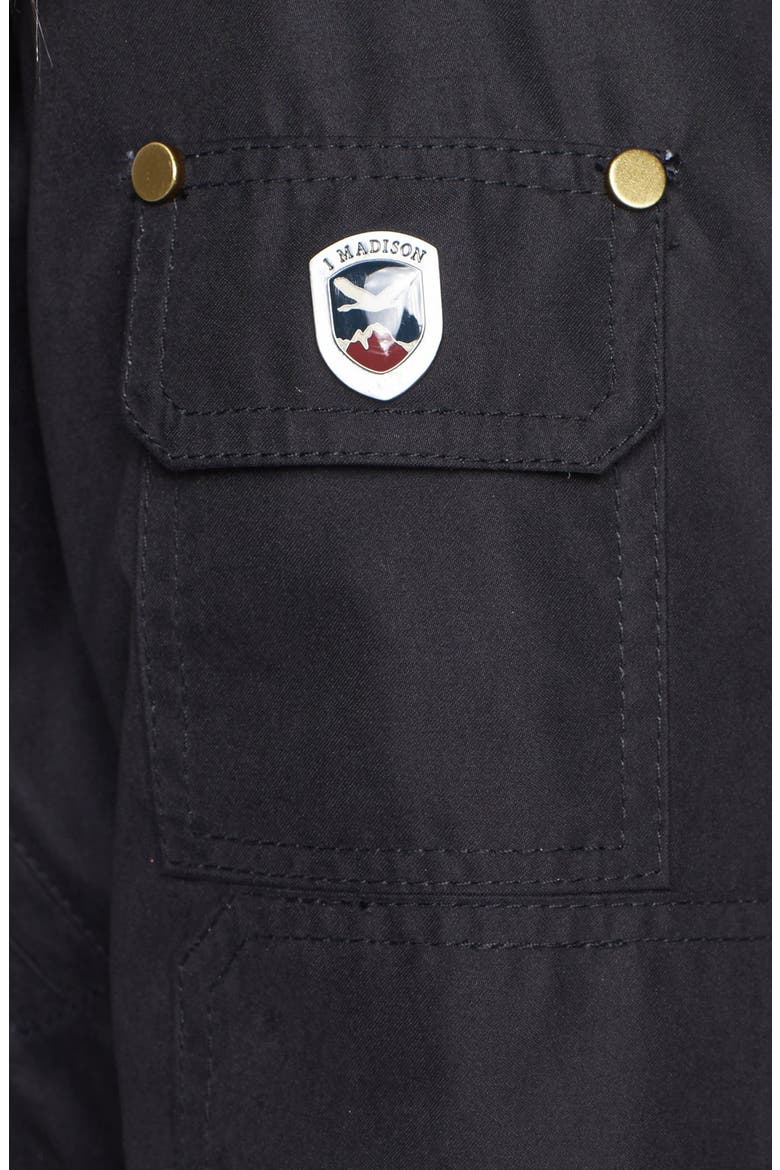 Faux Fur Trim Parka, Alternate, color, BLACK