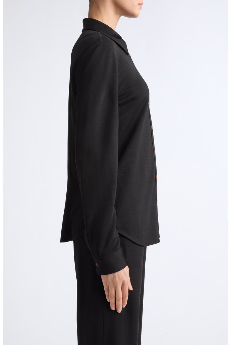 Long Sleeve Button Down Shirt, Alternate, color, BLACK