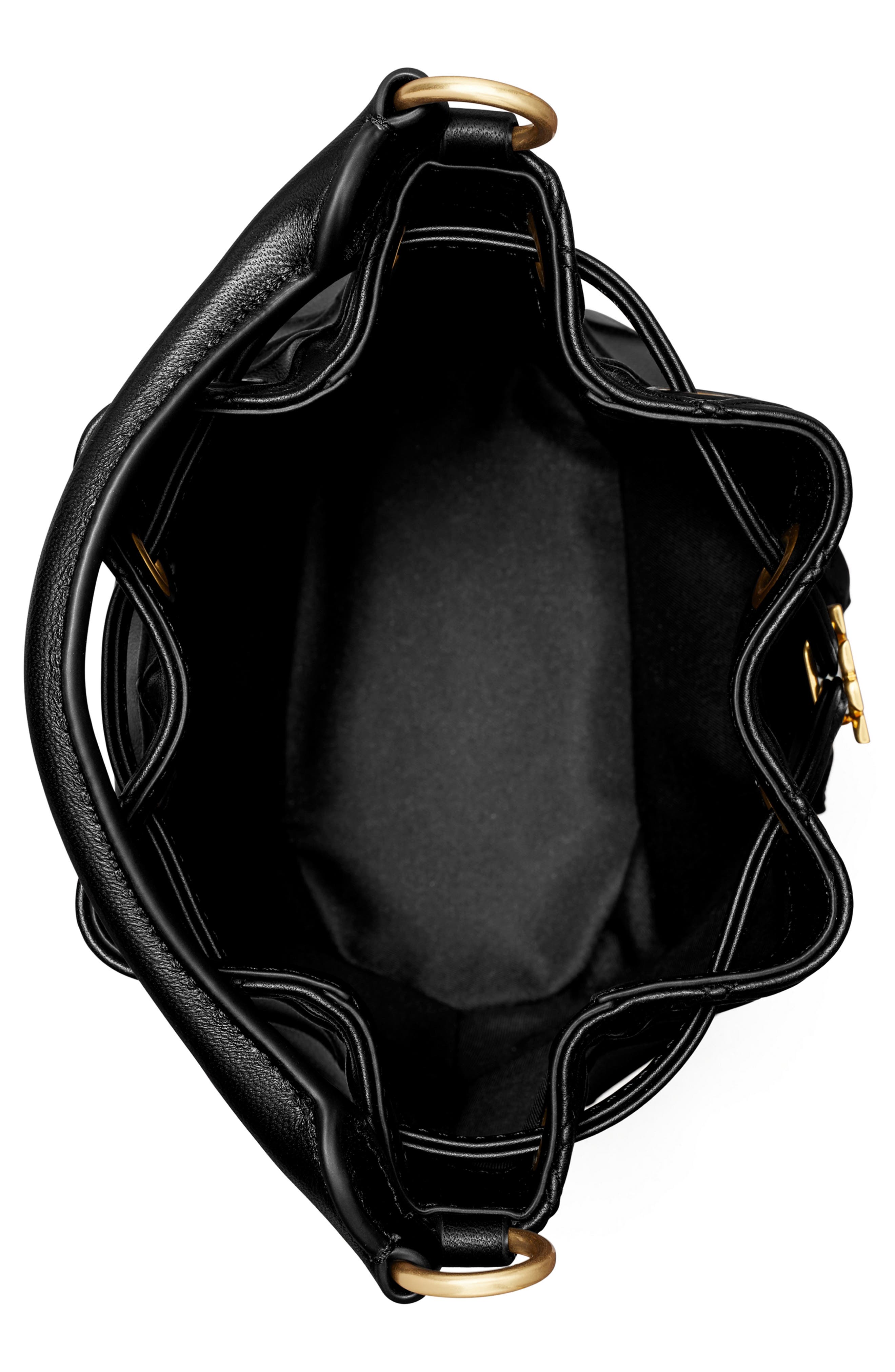 Tory Burch Small Fleming Soft Leather Bucket Bag, Alternate, color, 