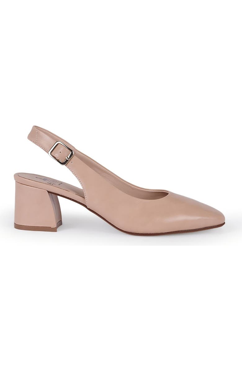 Menina Step Pia Leather Slingback Pump, Main, color, Nude