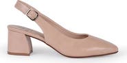 Menina Step Pia Leather Slingback Pump