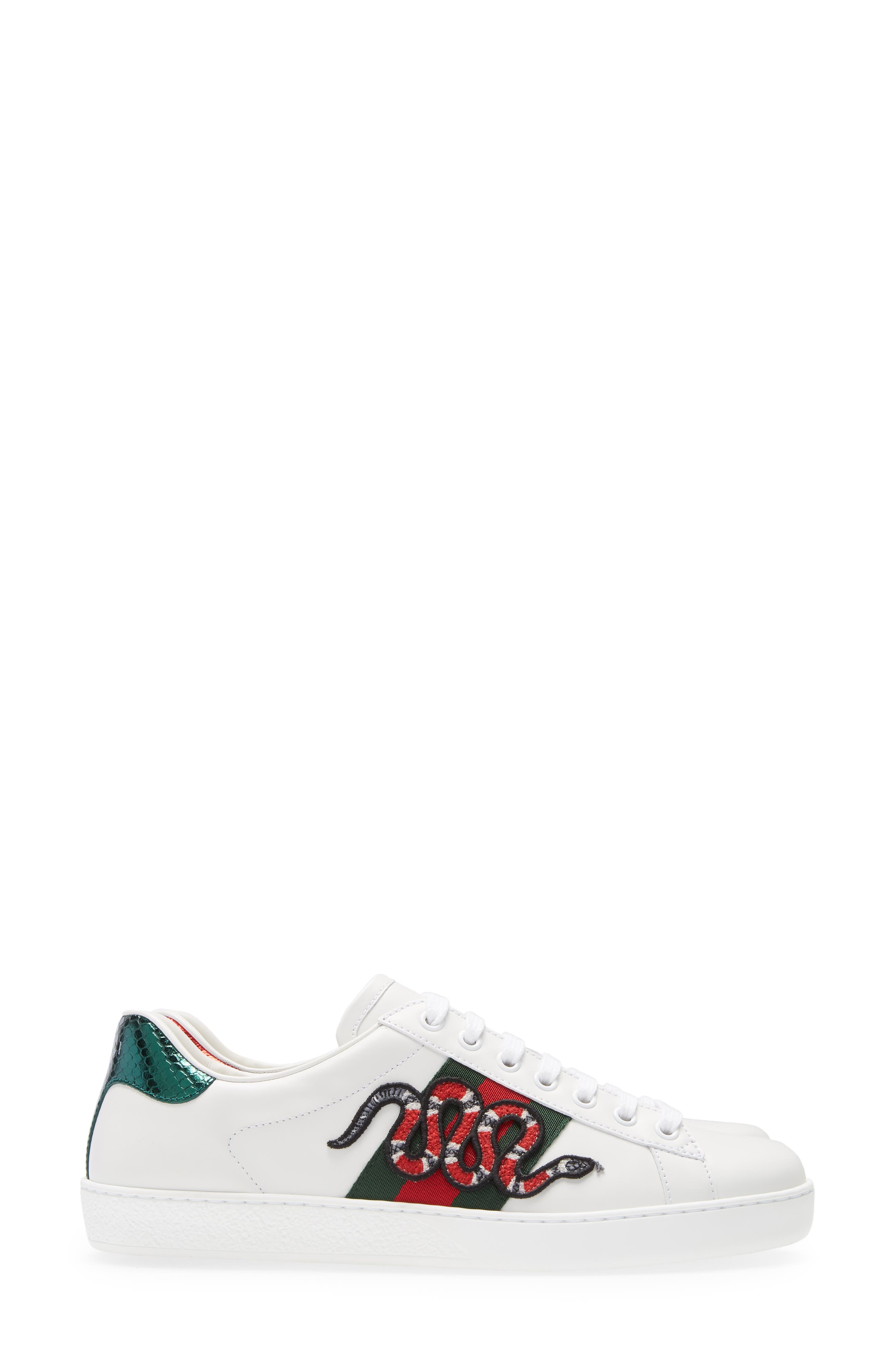 Gucci Ace Low Top Sneaker, Alternate, color, 