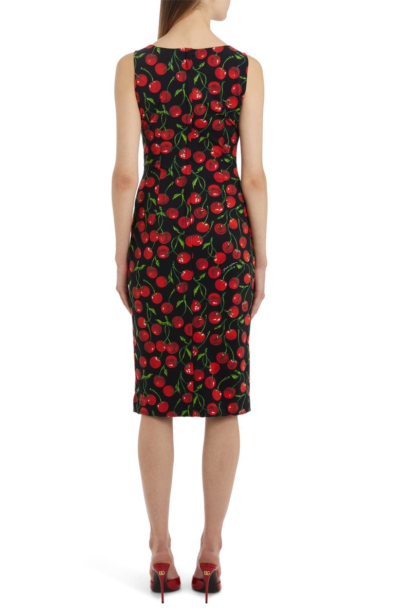 Dolce&Gabbana Cherry Print Dress, Alternate, color, 