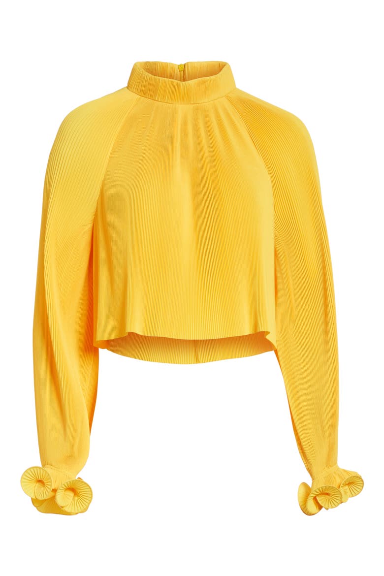 Pleated Crop Top, Alternate, color, SURRAY