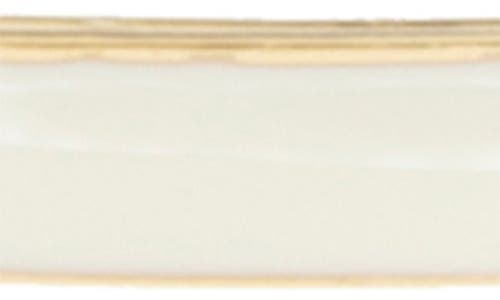 Marlyn Schiff Enamel Hinge Bracelet In White