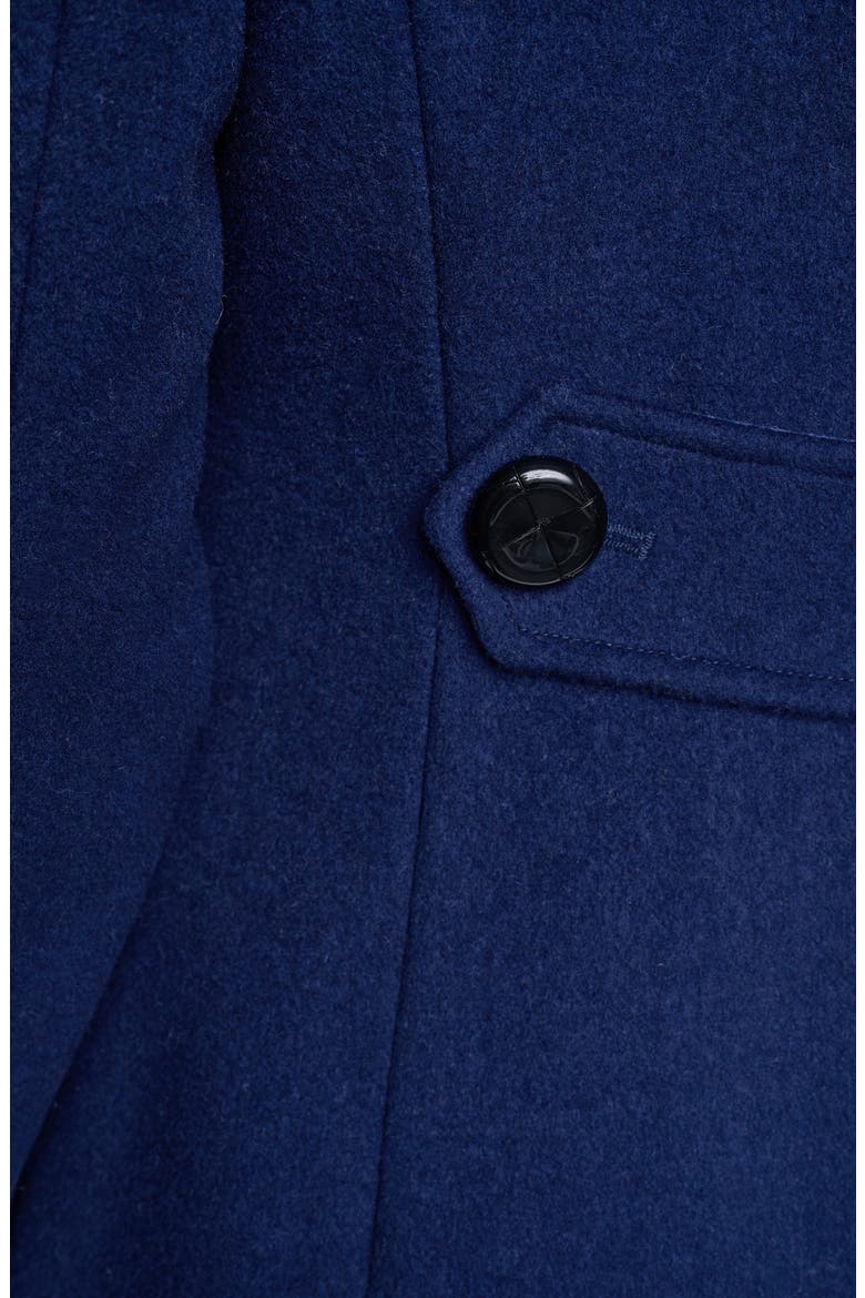 Oversize Collar Wool Blend Coat, Alternate, color, INK