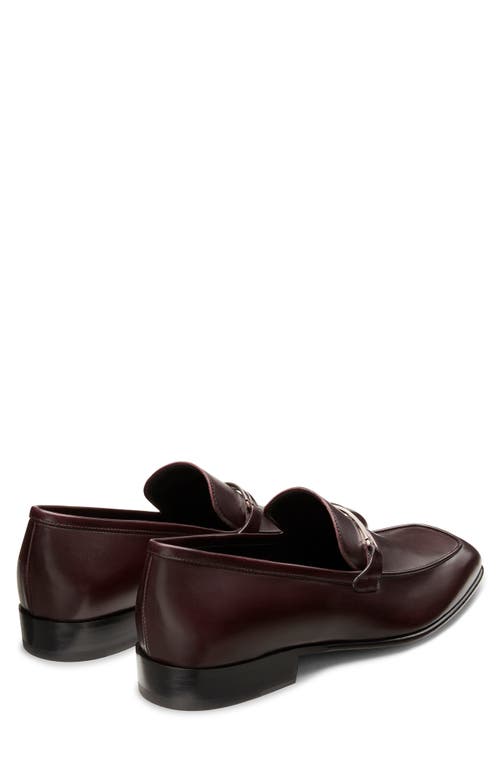 Stuart Weitzman Men's Ambrose Leather Lattice-bit Loafers In Bordo