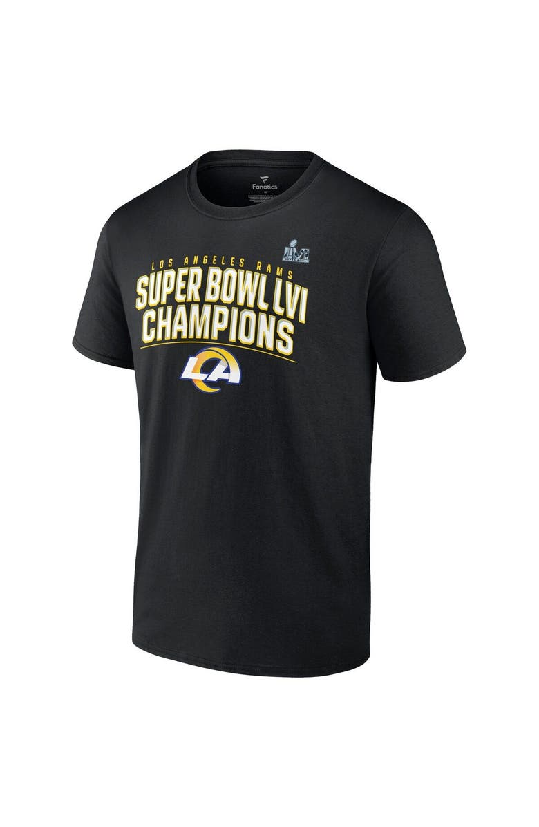 FANATICS Men's Fanatics Branded Black Los Angeles Rams Super Bowl LVI Champions Schedule T-Shirt, Alternate, color, 