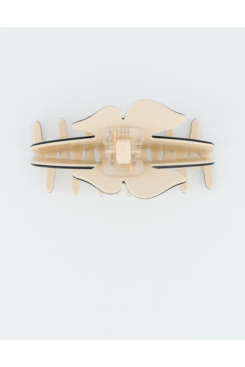 Olympiades Medium Acetate Hair Clip, Alternate, color, Beige
