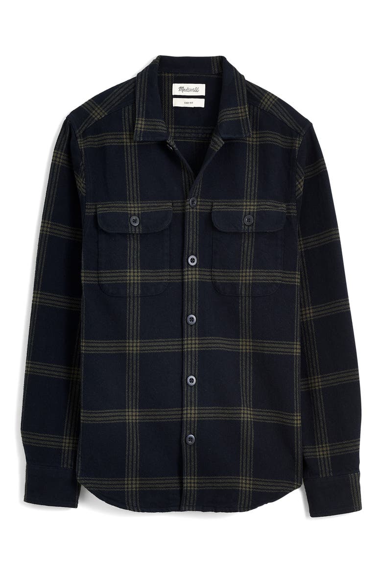 Brushed Flannel Shirt Jacket, Main, color, BLACK COAL