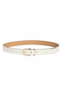 faux pearl split barbell belt