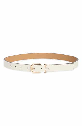 faux pearl split barbell belt