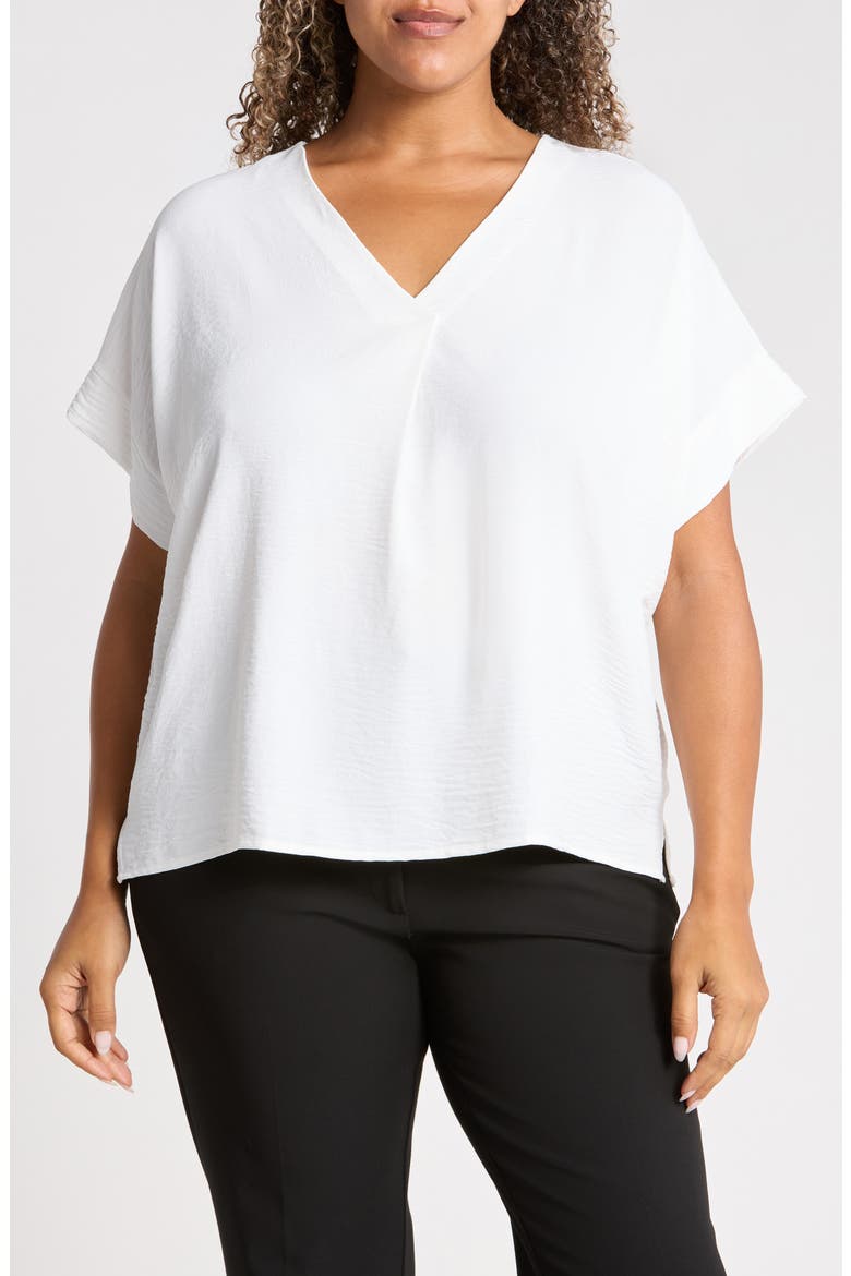V-Neck Top, Main, color, WHITE