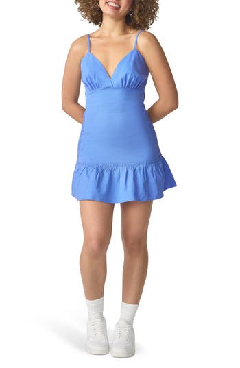 Florence By Mills Smocked Back Mini Sundress In Blue
