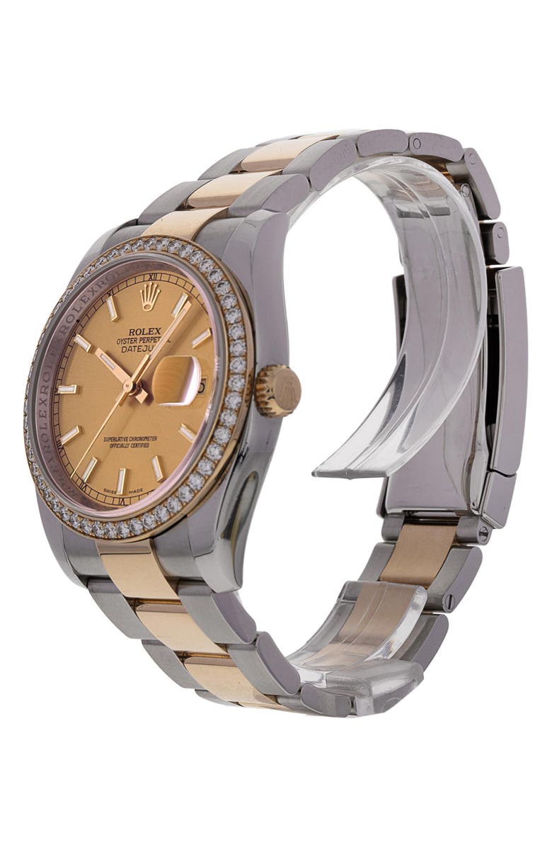 Watchfinder & Co. Rolex Preowned Oyster Perpetual Datejust Diamond Bracelet Watch, 36mm, Alternate, color,