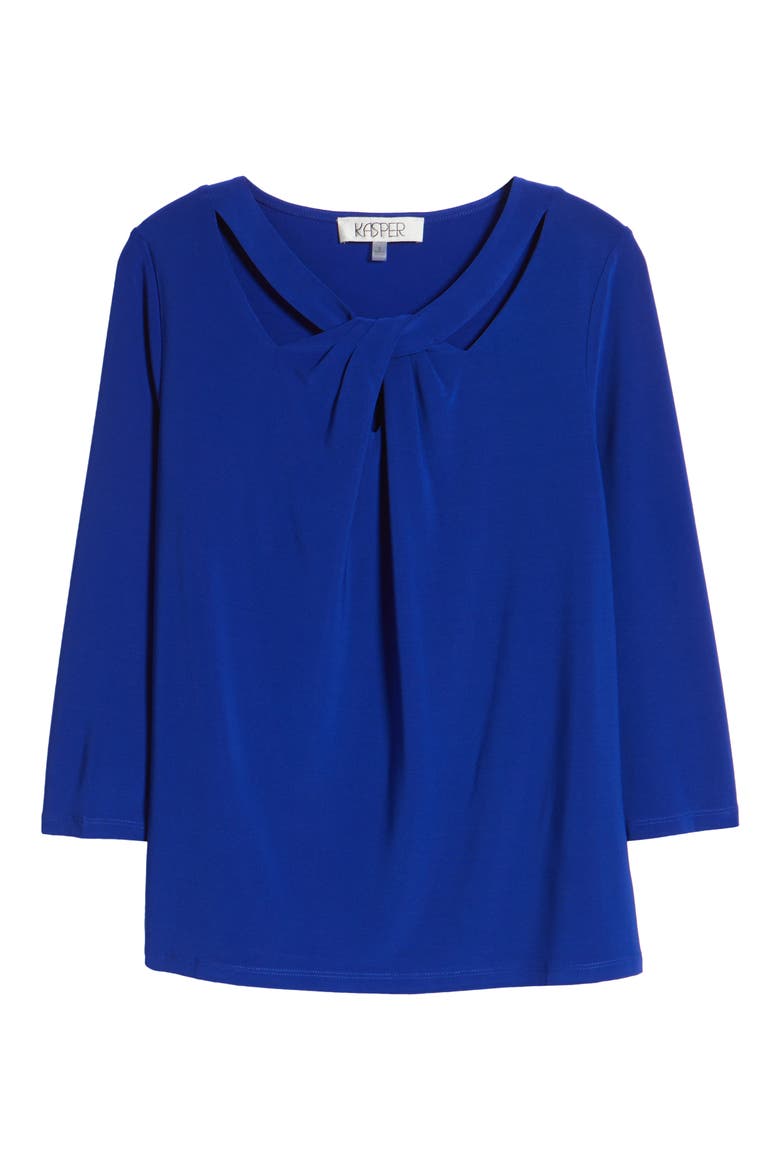 Sleeveless Twist Front Jersey Top, Alternate, color, ROYAL SIGNATURE