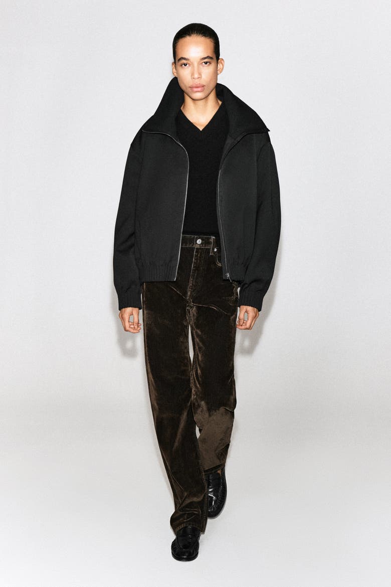 Mock-Neck Jacket, Alternate, color, BLACK
