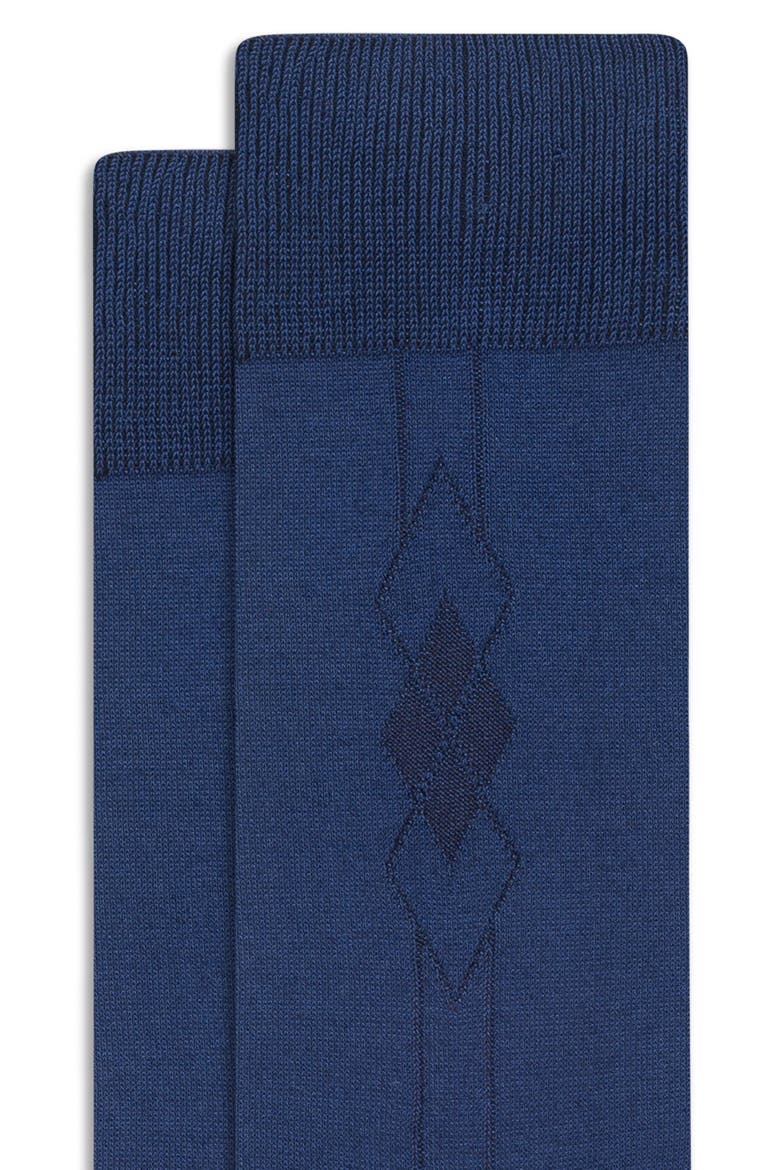 Diamond Cluster Dress Socks, Alternate, color, NAVY