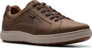 Clarks® Mapstone Lace-Up Leather Sneaker