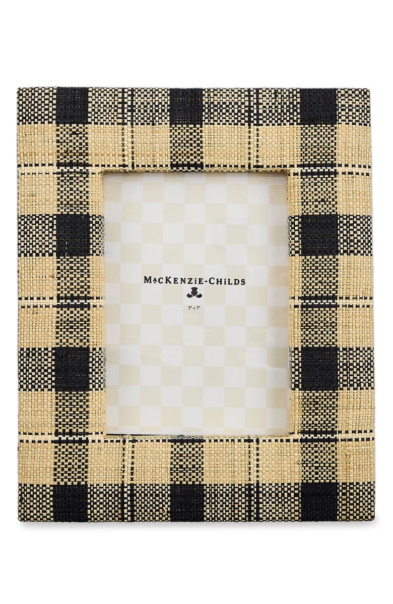 MACKENZIE CHILDS Mad for Plaid 5 x 7-Inch Frame, Main, color, Beige