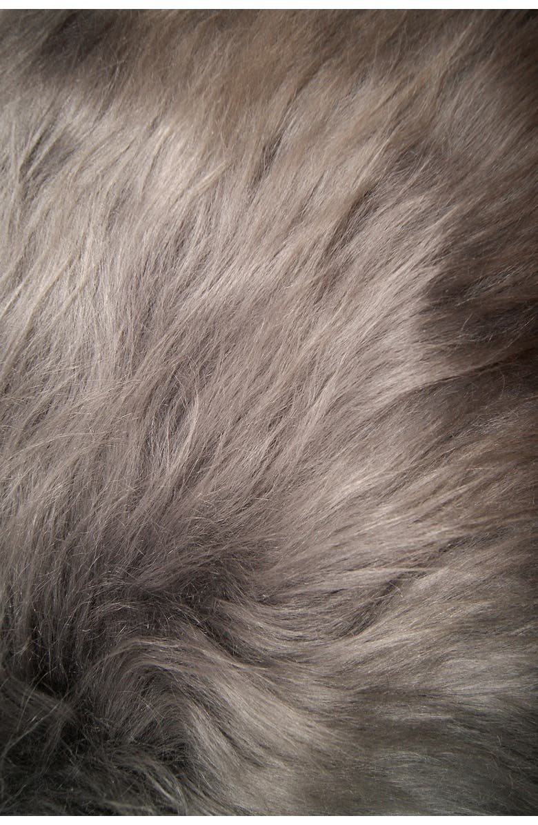 NATURAL Icelandic Genuine Sheepskin Chair Pad - 15"x15" - Grey Brisa, Alternate, color, 