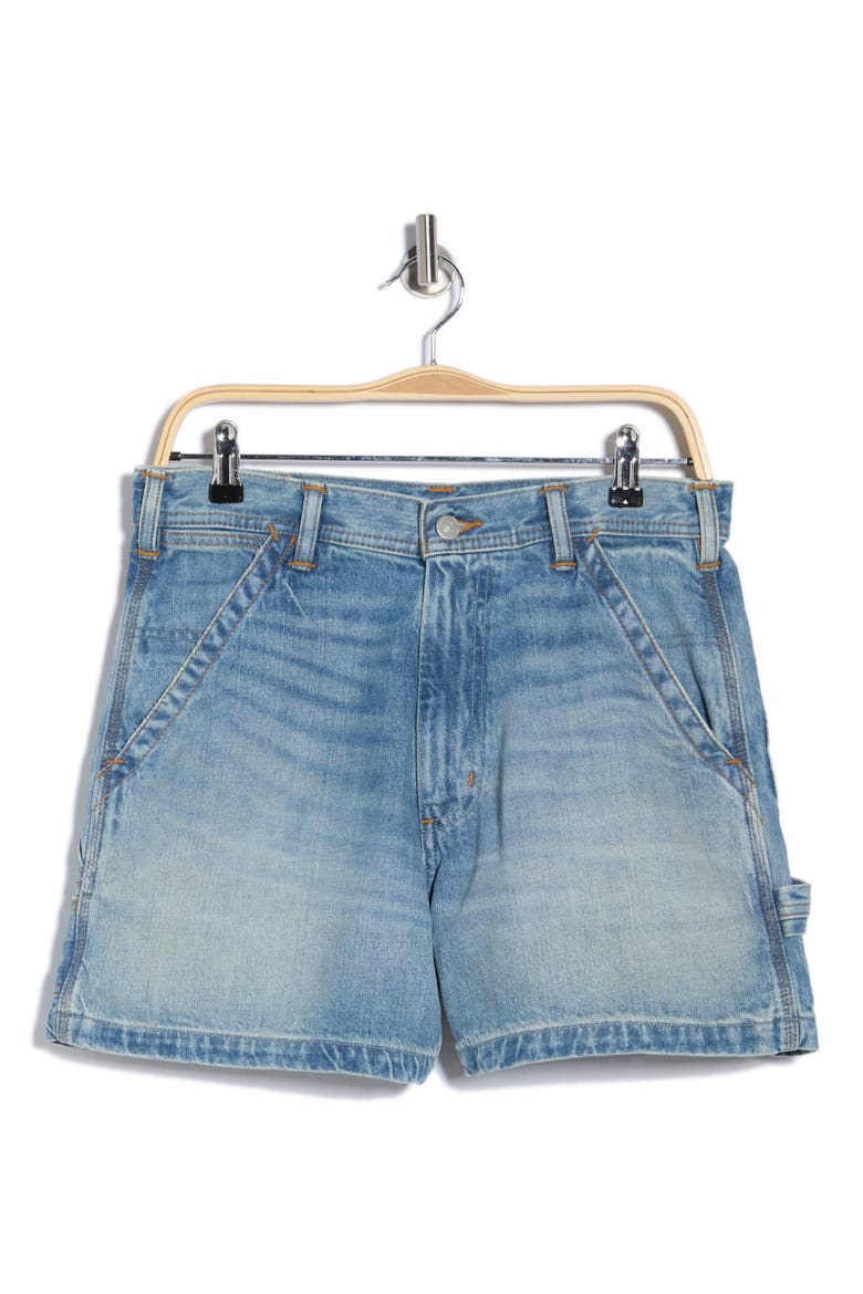Denim Carpenter Shorts, Alternate, color, ALSEN INDIGO UNLINED