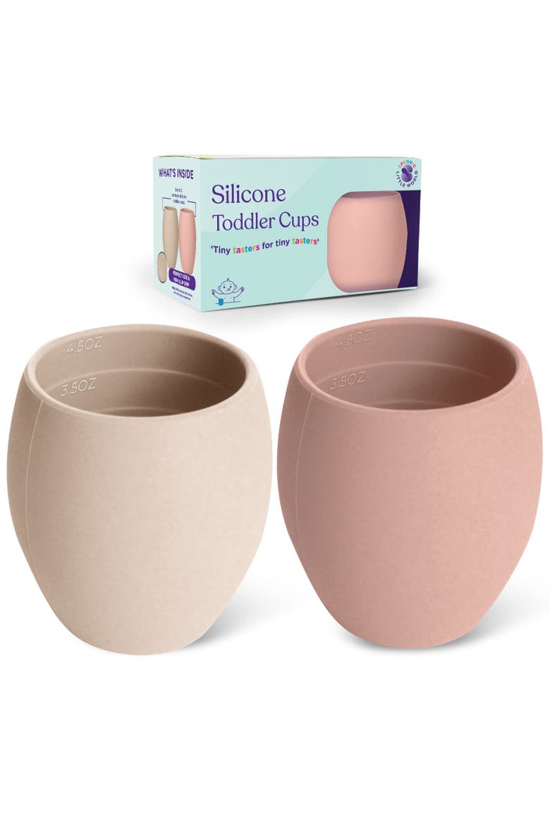 Silicone Mini Cups 2-Piece, Main, color, Rose/Quartz